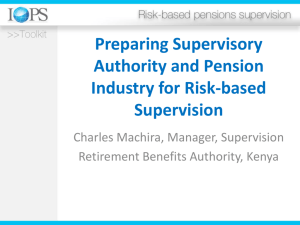 Preparing the Supervisory Authority and Pension Industry for