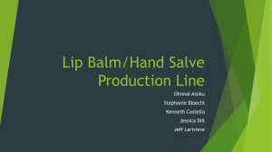 Lip Balm/Hand Salve Production Line