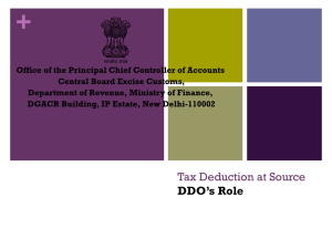 Tax Deduction at Source - Central Board of Excise and Customs