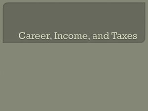 Career, Income, and Taxes