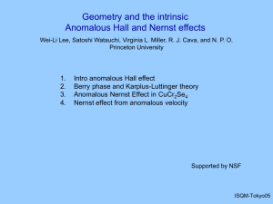 Berry phase and the anomalous Hall and Nernst effects in