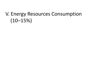 V. Energy Resources and Consumption (10*15%)