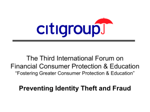 Preventing Identity Theft and Fraud