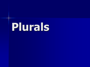 Plurals - Book Units Teacher