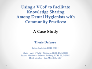 Using a VCoP to Facilitate Knowledge Sharing - Power Point