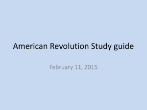 American Revolution Study guide