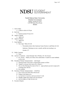 Minutes 10/04/2015 - North Dakota State University