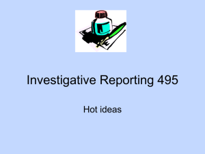 Investigative Reporting 495