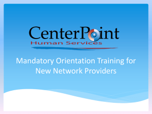 Online MANDATORY Orientation Training