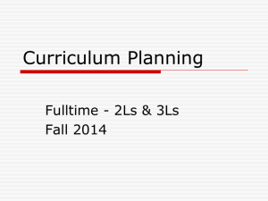 Curriculum Planning - Loyola University Chicago