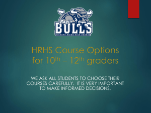 HRHS Course Options for Rising 9th Graders 2010