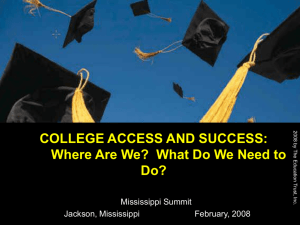 College Access and Success - Mississippi Public Universities