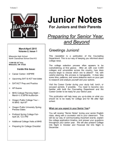 MHS Junior Notes March/April 2015
