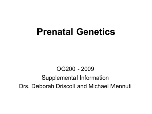 Prenatal Genetic Diagnosis