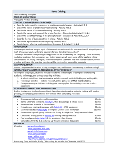 Pricing Strategy Practice