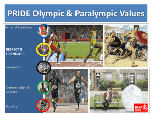 PRIDE Olympic & Paralympic Values