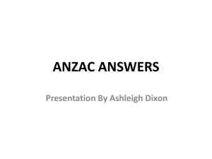 Ashleigs ANZAC presentation