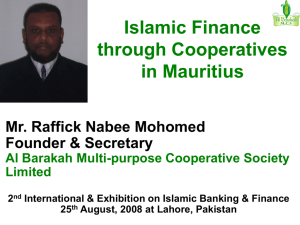 Islamic Finance through the cooperative sector