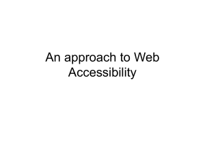 Lecture Approach to Web Accessibility