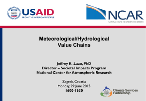 Meteorological/Hydrological Value Chains