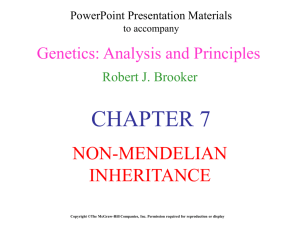 Non-Mendelian Inheritance