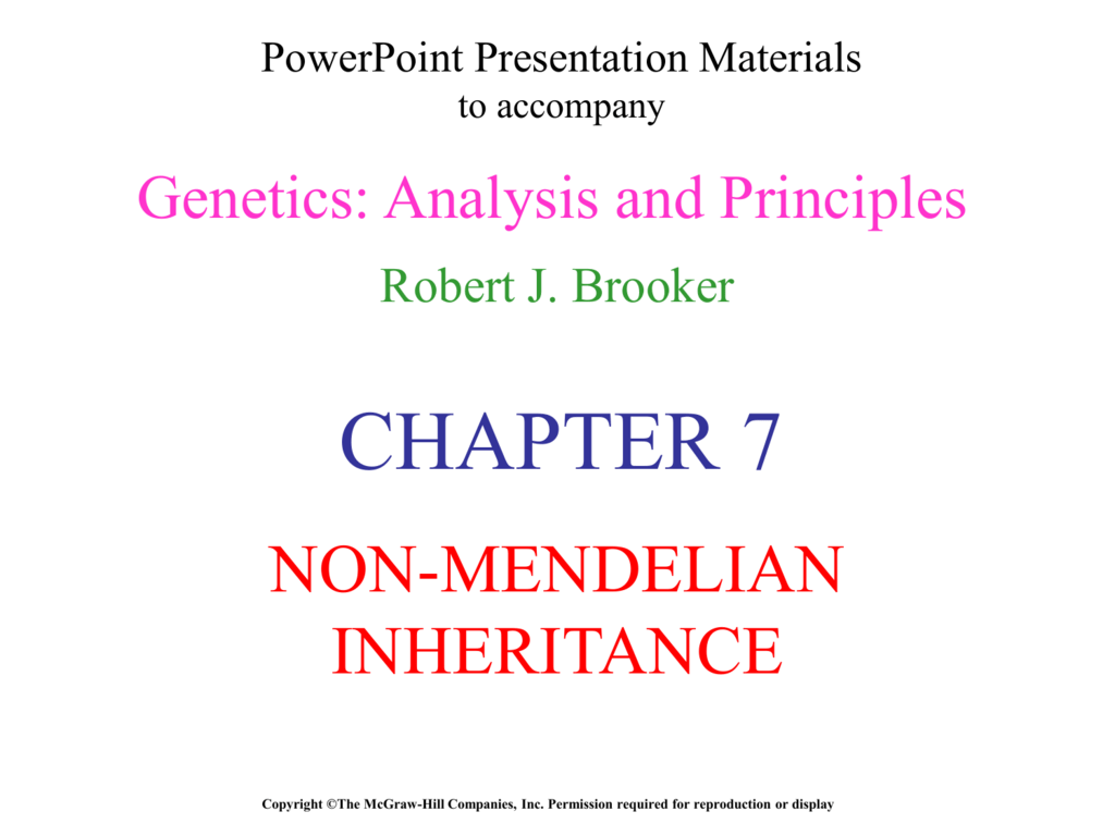 non-mendelian-inheritance