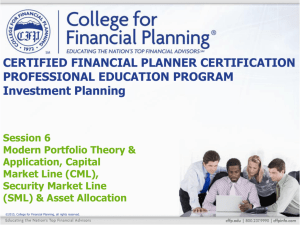 SML - College for Financial Planning