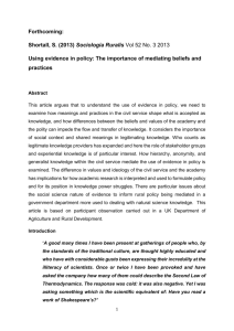 Using evidence in policy: The importance of mediating beliefs