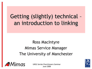 Getting technical - linking
