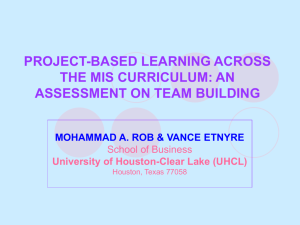 PROJECT-BASED LEARNING ACROSS THE MIS CURRICULUM