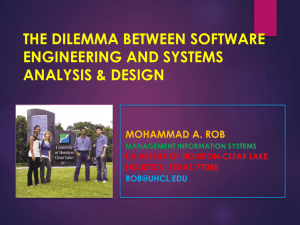 Debate of System Analysis & Design and Software Engineering