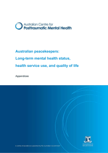 Australian peacekeepers: the long-term effects on mental health