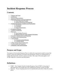 Incident Response Process