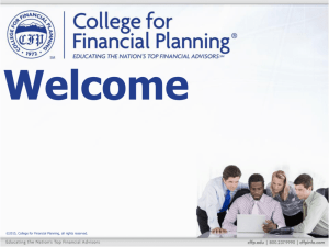 Cash Flow Statement - College for Financial Planning