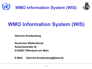 The Future WMO Information System (FWIS)