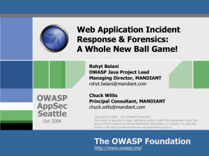 Web Application Incident Response & Forensics: A Whole