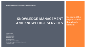 Knowledge Management and Knowledge Services