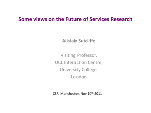 Some views on the Future of Services Research