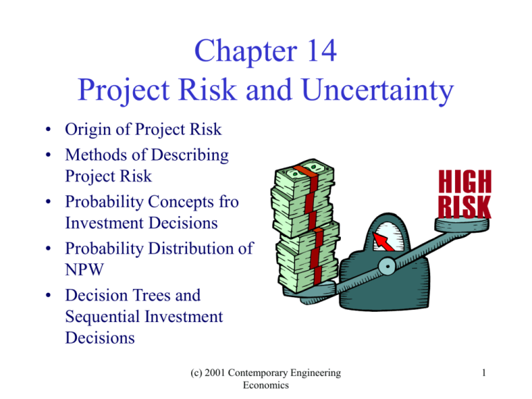 project evaluation under risk and uncertainty