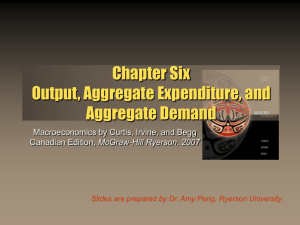 Chapter Six Output, Aggregate Expenditure and Aggregate Demand