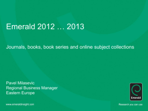 What are Emerald Management eJournal Subject Collections?