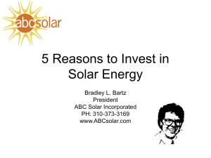 5 Reasons to Invest in Solar Energy