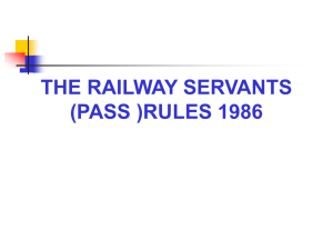 Pass Rules - South Central Railway
