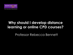 Why should I develop distance learning or online CPD courses?