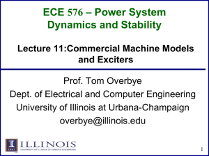 Commercial Machine Models and Exciters