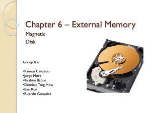 Chapter 6 * External Memory