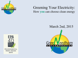 Greening Your Electricity – 3/2/15 presentation