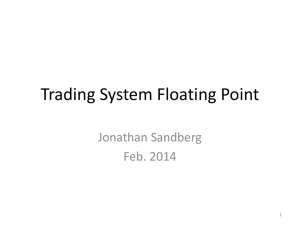 Trading System Floating Point