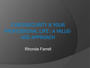 CyberSecurity & Your Professional Life: A Value