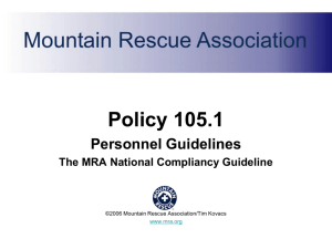 The MRA National Compliancy Guideline